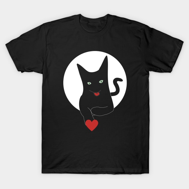 Black Cat T-Shirt by Intellectual Asshole